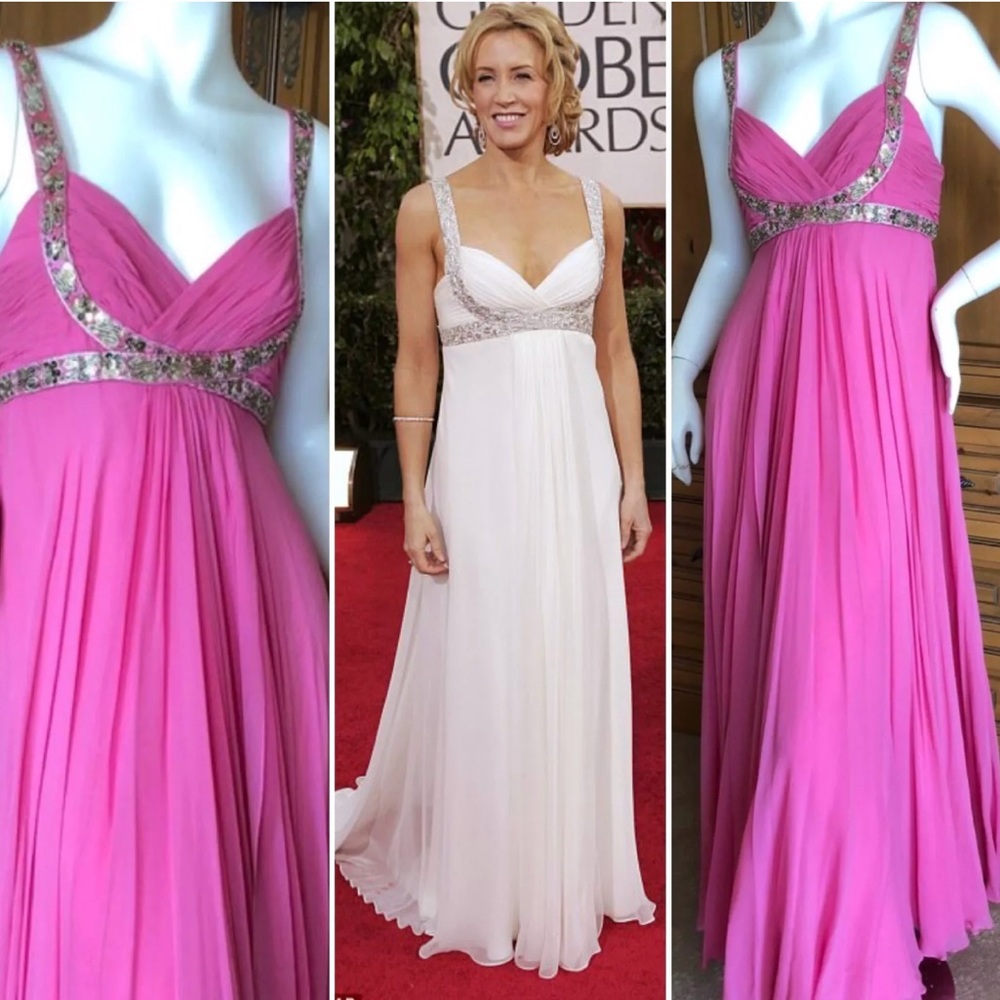 MARCHESA Notte 1st collection pink Grecian gown 💞